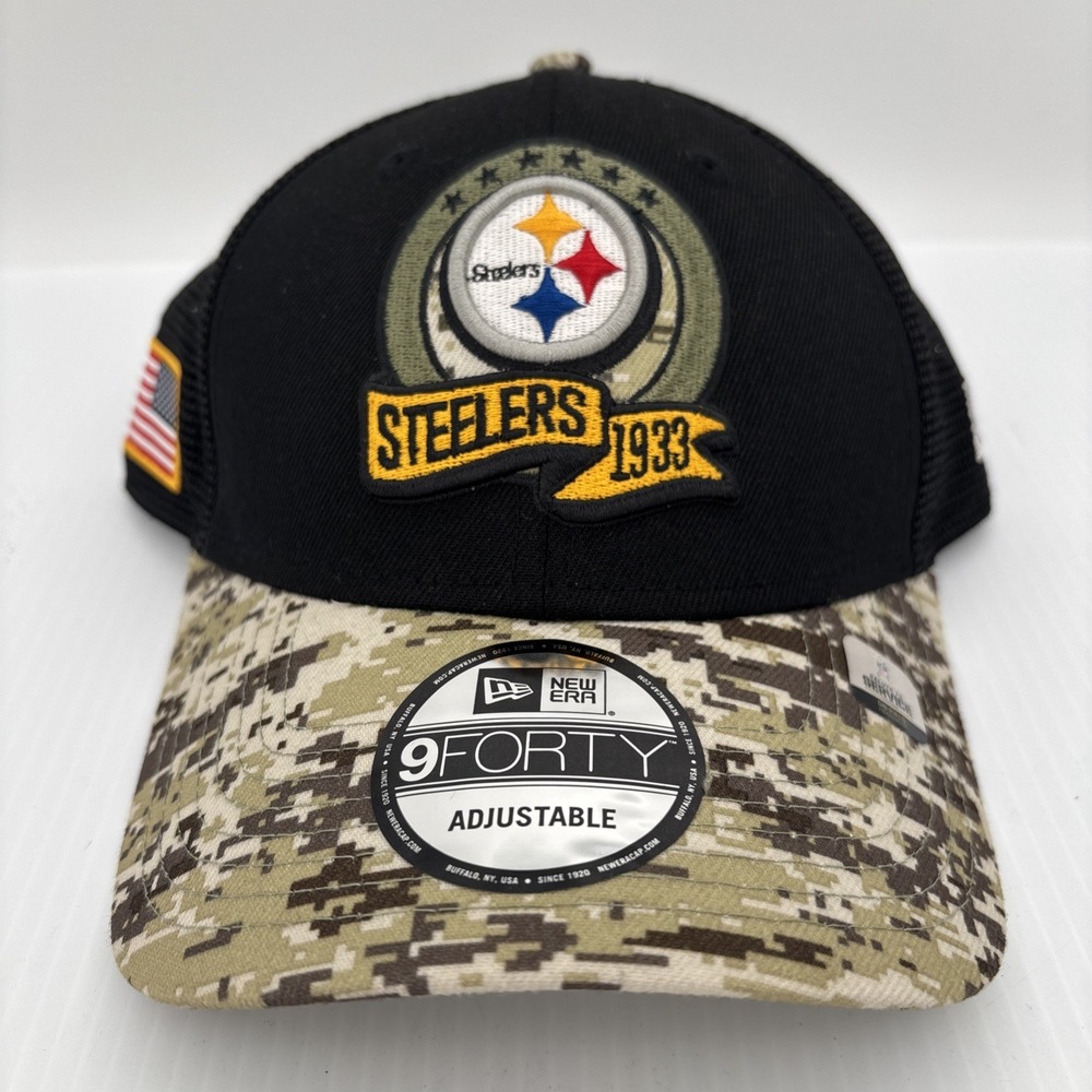 Pittsburgh Steelers Salute To Service New Era 9FORTY Camo Snapback Hat